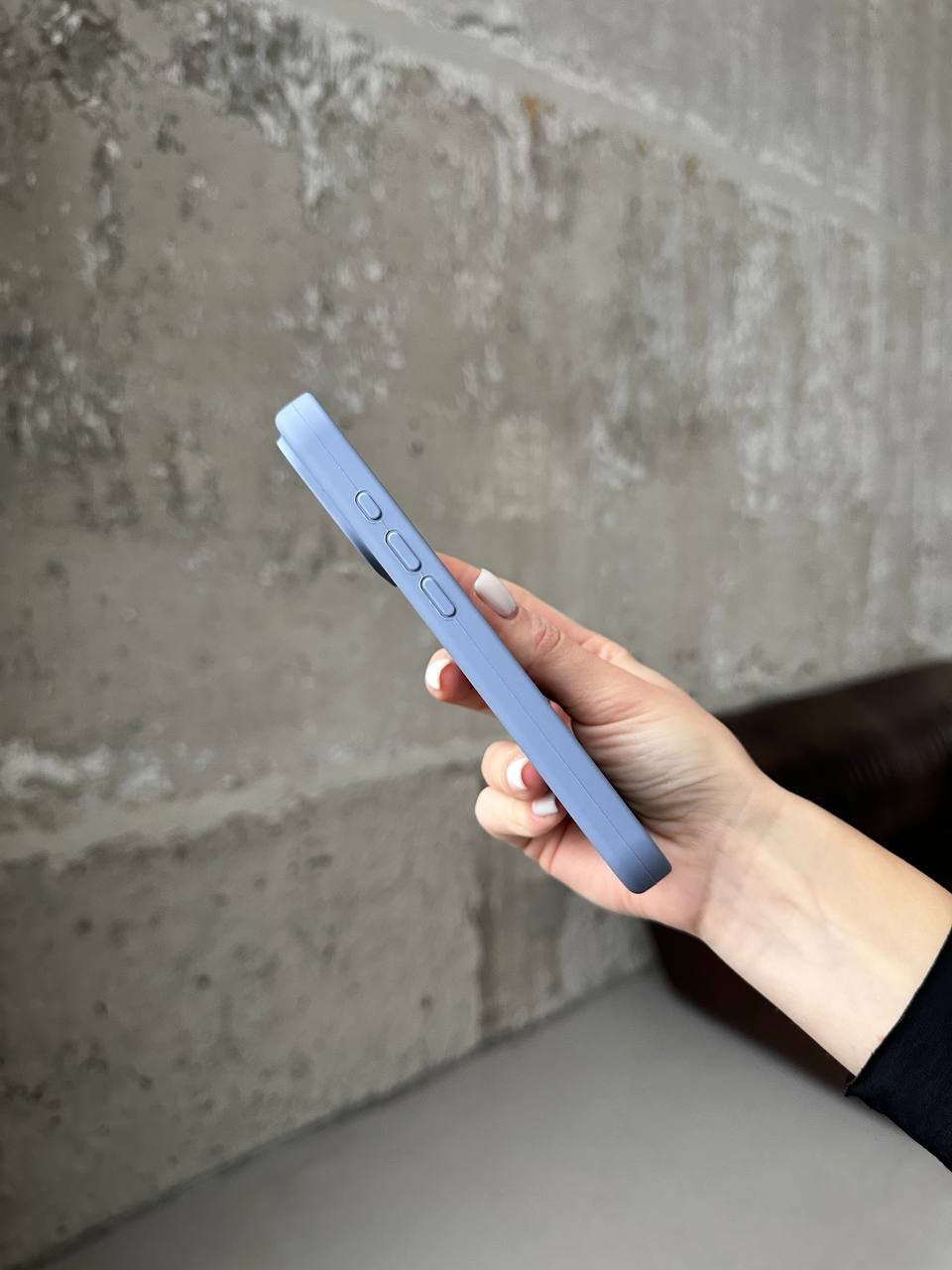 Чохол Silicone case з відкритою камерою на iPhone 17 Pro Max Lavander Grey (17)