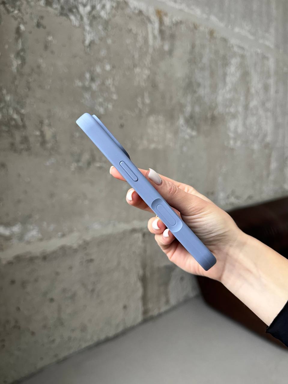 Чохол Silicone case з відкритою камерою на iPhone 17 Pro Max Lavander Grey (17)
