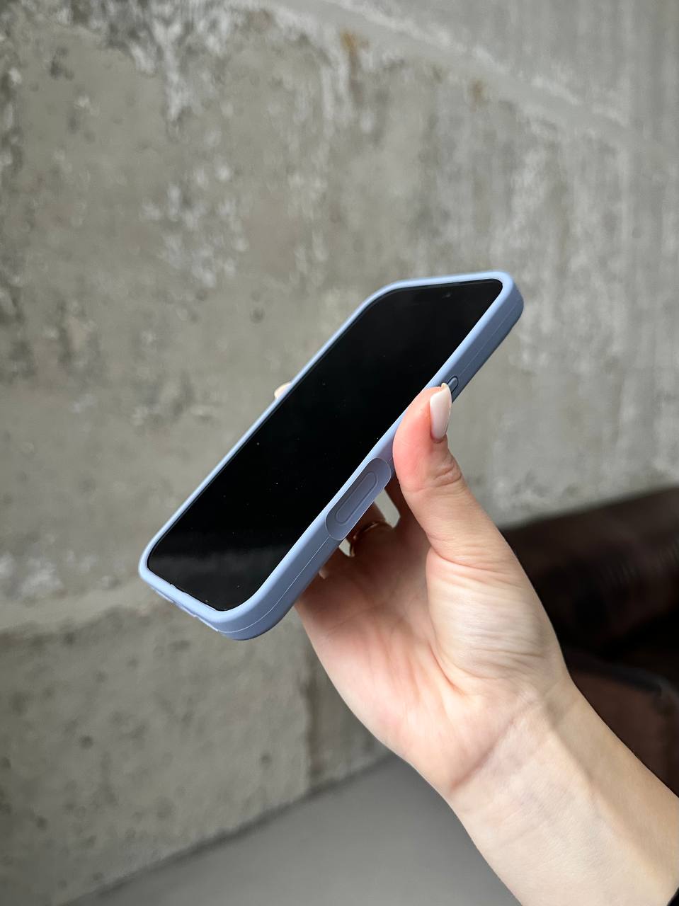 Чохол Silicone case з відкритою камерою на iPhone 17 Pro Max Lavander Grey (17)