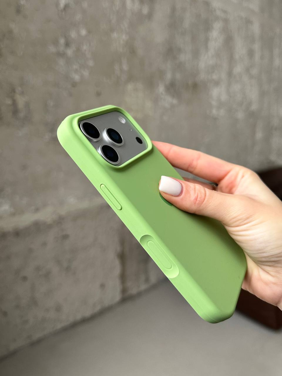Чохол Silicone case з відкритою камерою на iPhone 17 Pro Max Mint Gum (39)