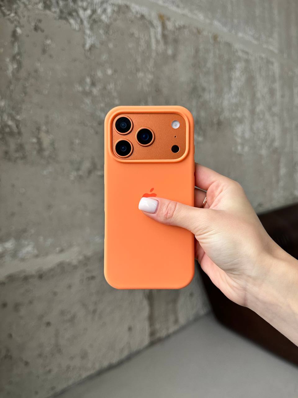 Чохол Silicone case з відкритою камерою на iPhone 17 Pro Papaya (40)