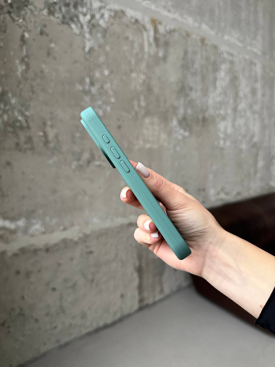 Чохол Silicone case з відкритою камерою на iPhone 17 Pro Max Pine Green (36)