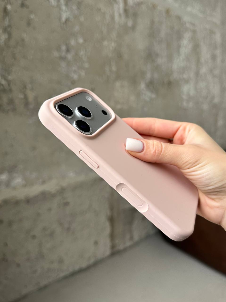 Чохол Silicone case з відкритою камерою на iPhone 17 Pro Max Pink Sand (26)