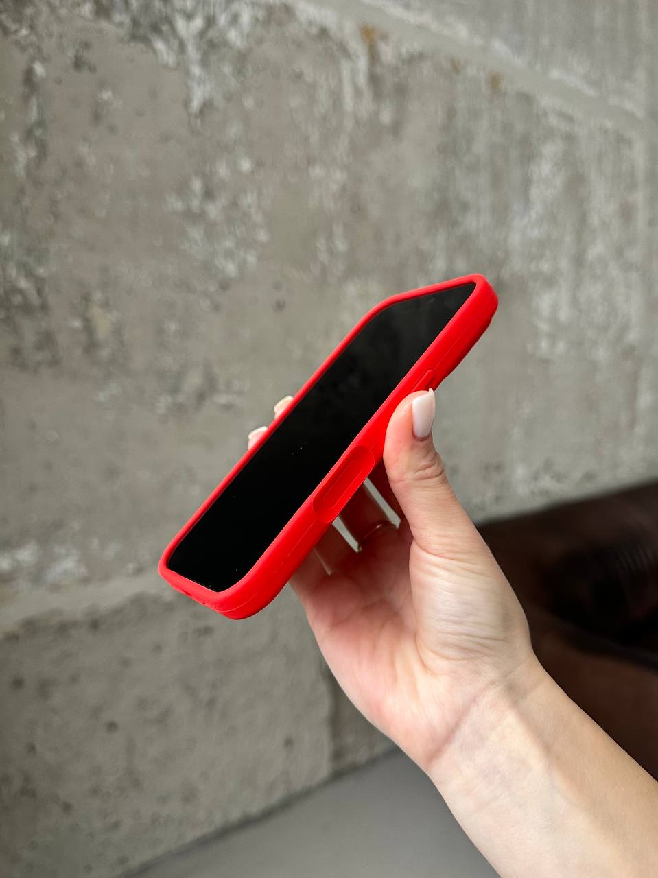 Чохол Silicone case з відкритою камерою на iPhone 17 Pro Max Red (04)