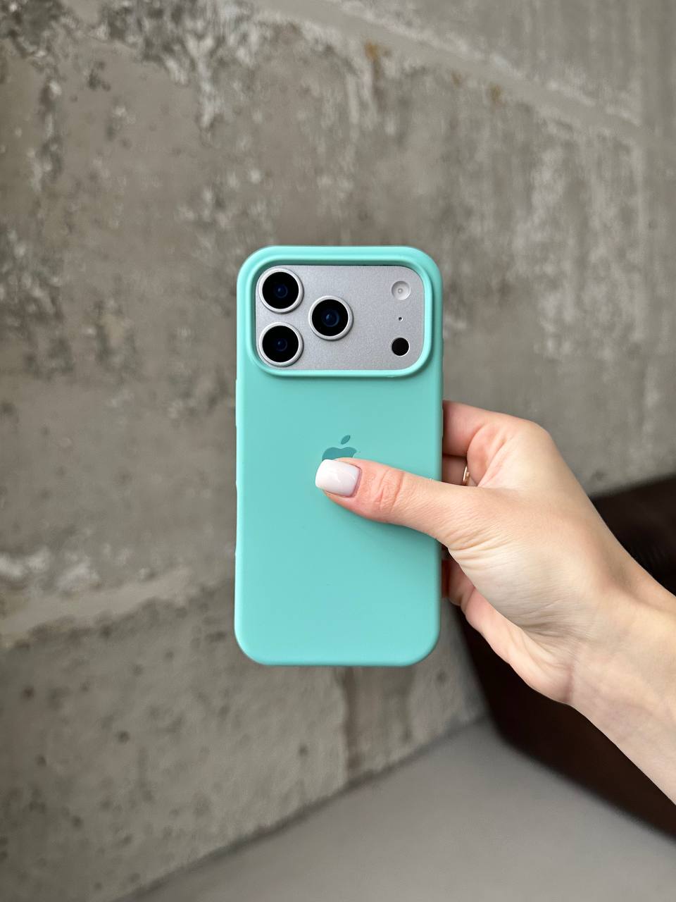 Чохол Silicone case з відкритою камерою на iPhone 17 Pro Sea Blue (10)