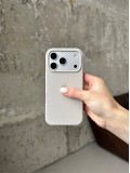 Чехол Silicone case с открытой камерой на iPhone 17 Pro Max Stone (15)