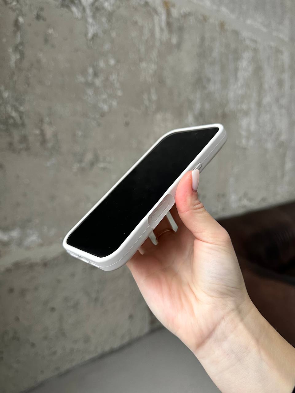 Чохол Silicone case з відкритою камерою на iPhone 17 Pro Max Stone (15)