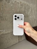 Чехол Silicone case с открытой камерой на iPhone 17 Pro Max White (03)