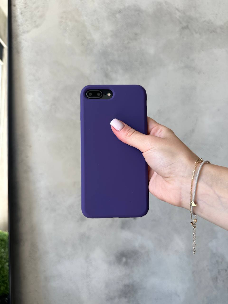 Чехол Silicone case с открытой камерой на iPhone 7+ / 8+ Amethyst (21)