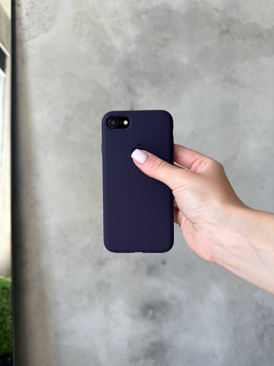 Чохол Silicone case з відкритою камерою на iPhone 7 / 8 Elderberry (32)