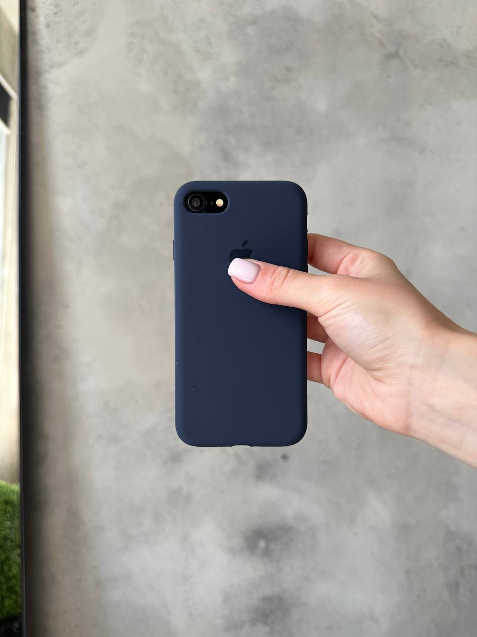 Чехол Silicone case с открытой камерой на iPhone 7 / 8 Midnight Blue (09)