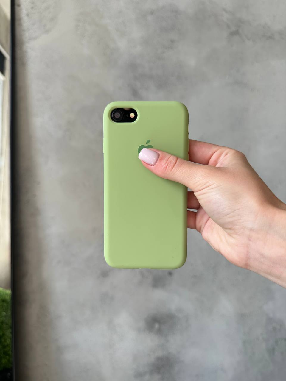 Чехол Silicone case с открытой камерой на iPhone 7 / 8 Mint Gum (39)