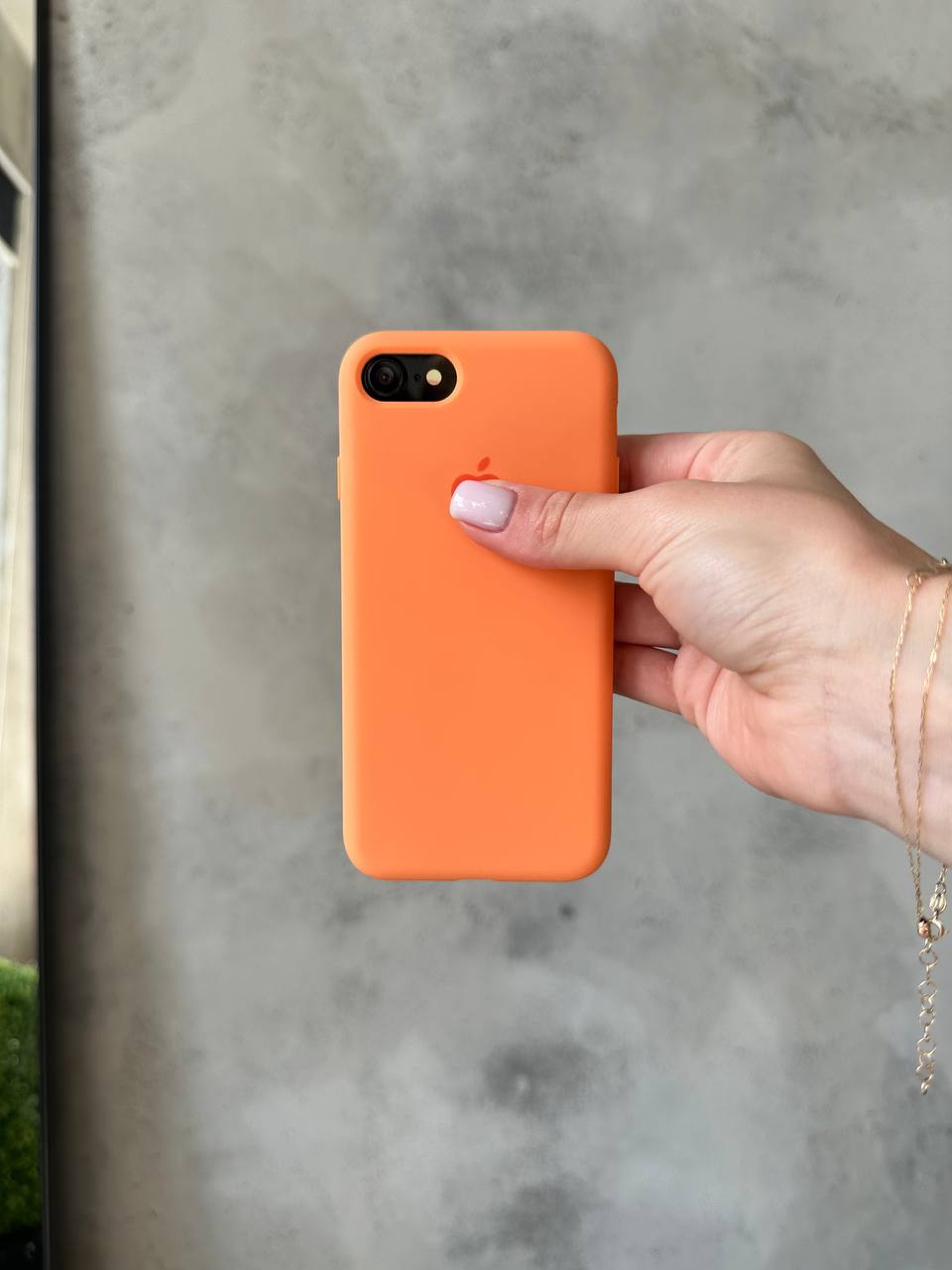 Чехол Silicone case с открытой камерой на iPhone 7 / 8 Papaya (40)