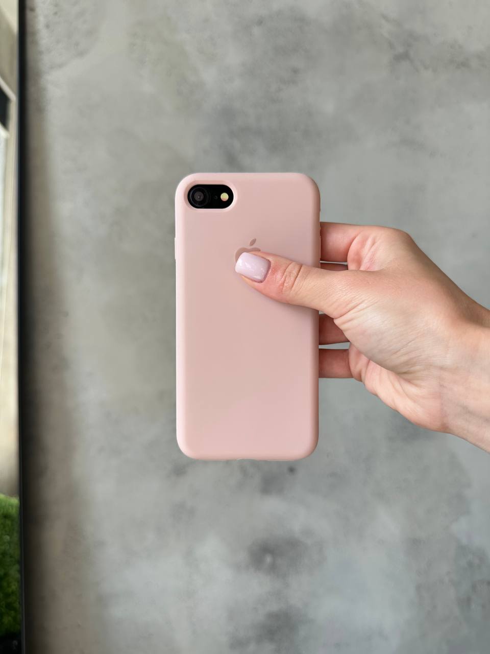 Чехол Silicone case с открытой камерой на iPhone 7 / 8 Pink Sand (26)