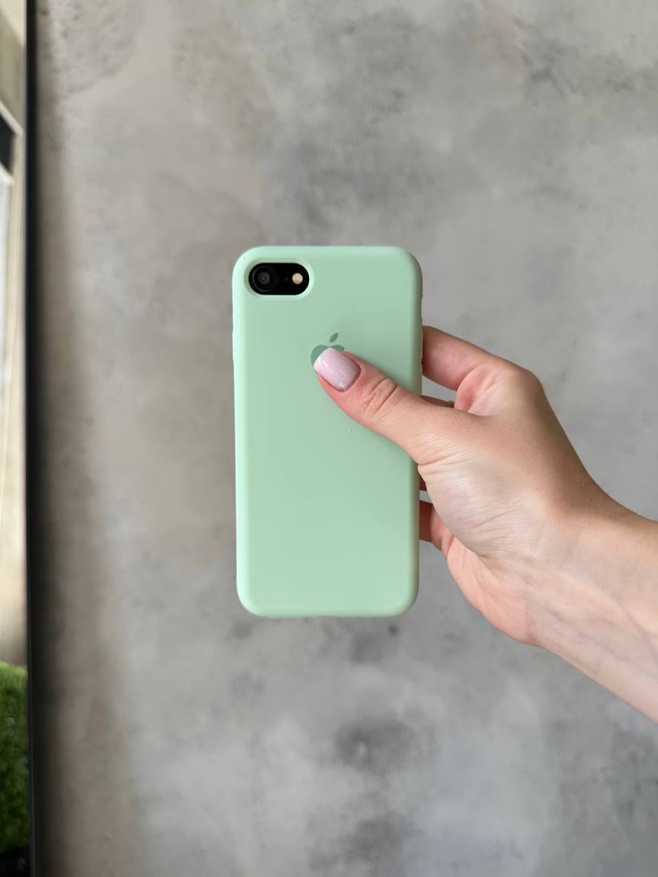 Чехол Silicone case с открытой камерой на iPhone 7 / 8 Pistachio (42)