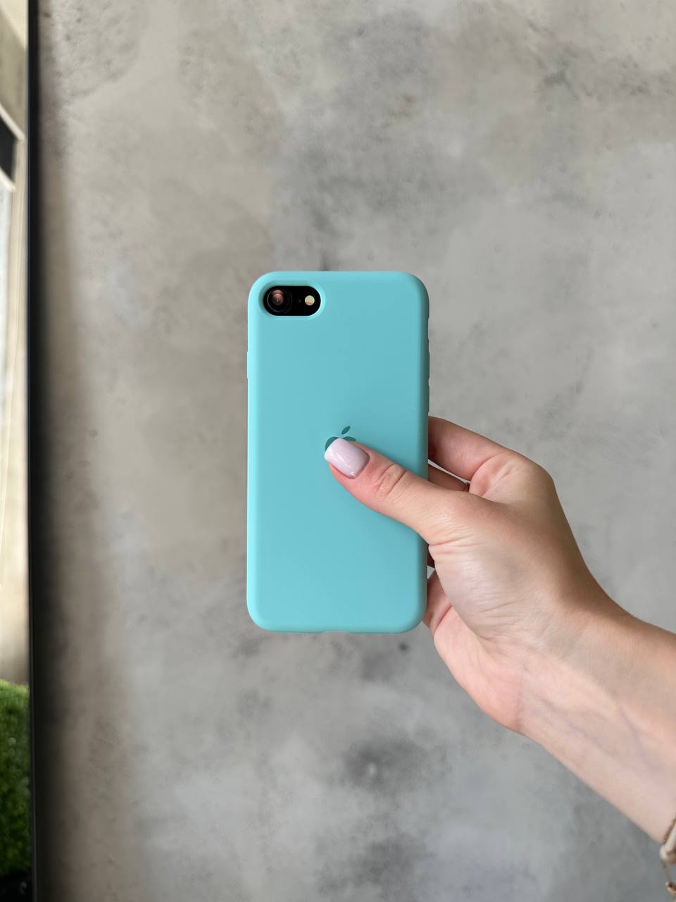 Чехол Silicone case с открытой камерой на iPhone 7 / 8 Sea Blue (10)