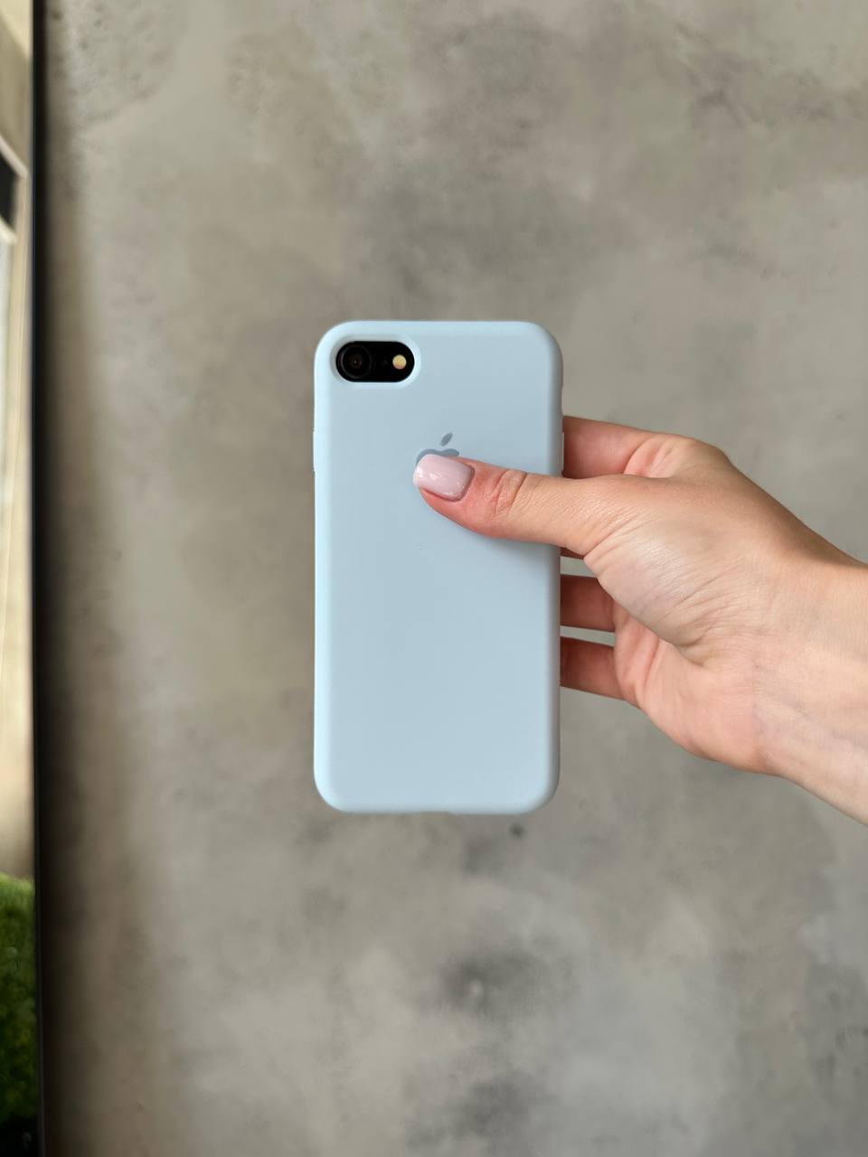 Чехол Silicone case с открытой камерой на iPhone 7 / 8 Sky Blue (33)