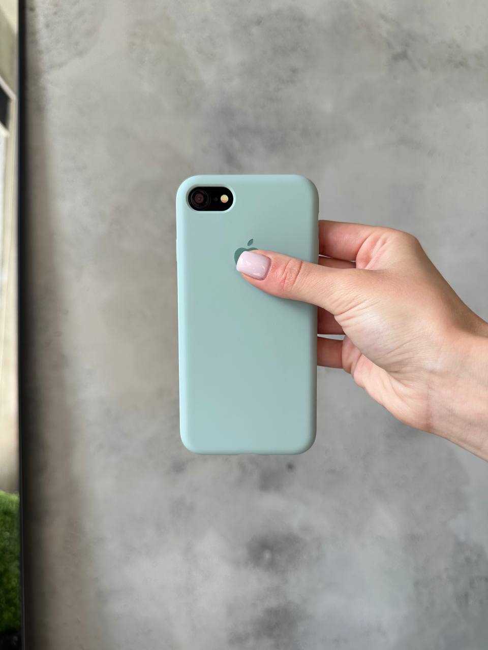 Чехол Silicone case с открытой камерой на iPhone 7 / 8 Turquoise (31)