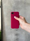Чохол Silicone case з відкритою камерою на iPhone 7/8 Wine Red (02)