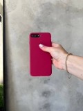 Чохол Silicone case з відкритою камерою на iPhone 7+/8+ Wine Red (02)
