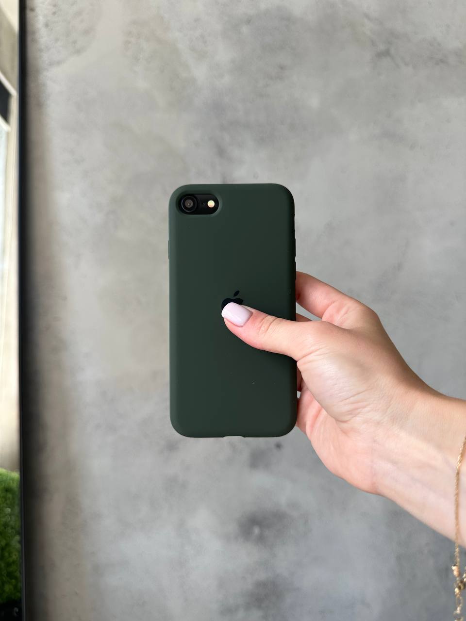 Чохол Silicone case з відкритою камерою на iPhone SE 2020 / 2022 Cyprus Green (28)