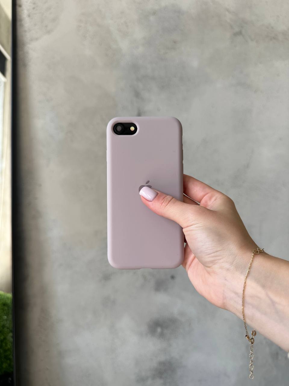 Чохол Silicone case з відкритою камерою на iPhone SE 2020 / 2022 Lavander (08)