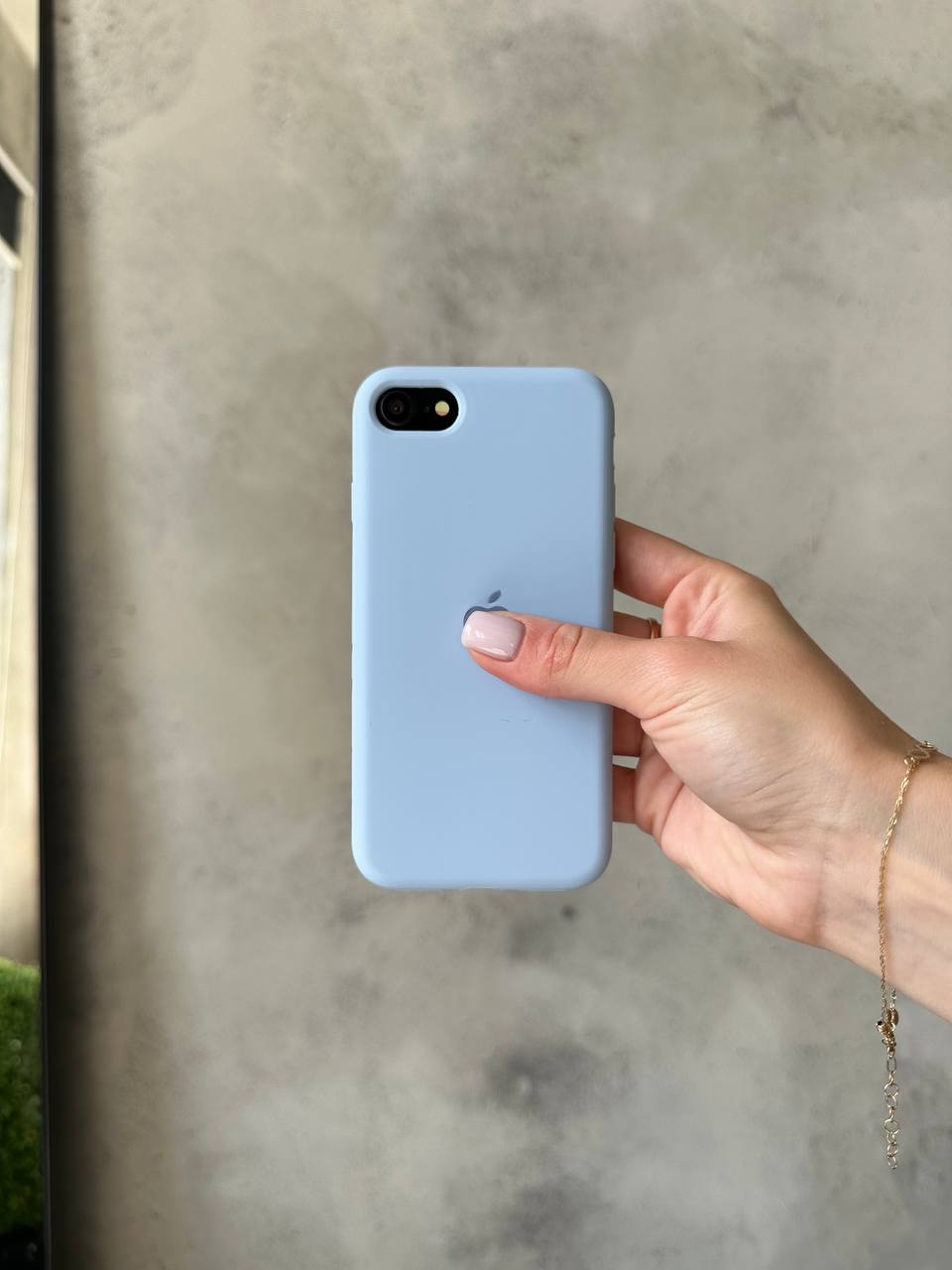 Чохол Silicone case з відкритою камерою на iPhone SE 2020 / 2022 Lilac (05)