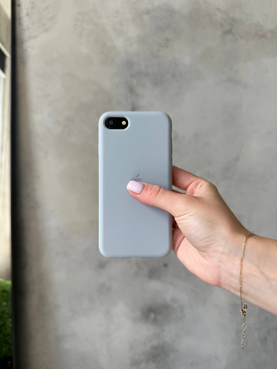 Чохол Silicone case з відкритою камерою на iPhone SE 2020 / 2022 Mist Blue (19)