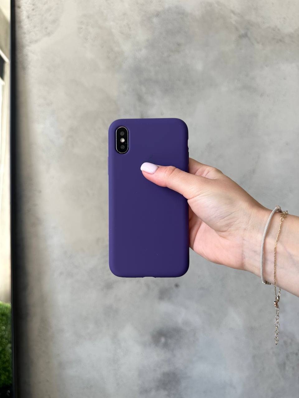 Чохол Silicone case з відкритою камерою на iPhone X/XS Amethyst (21)