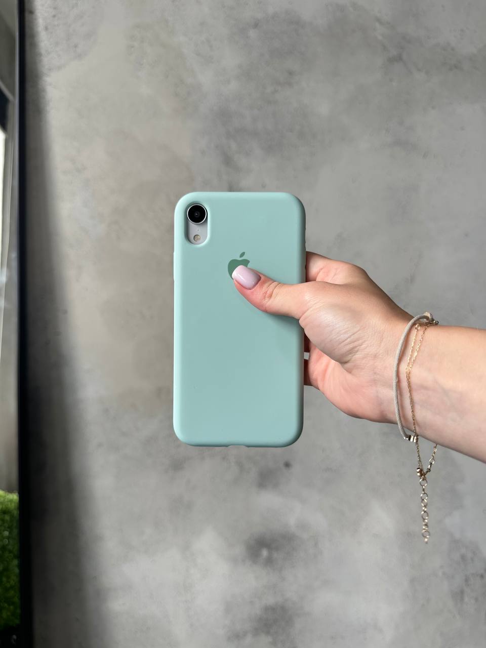 Чехол Silicone case с открытой камерой на iPhone XR Turquoise (31)