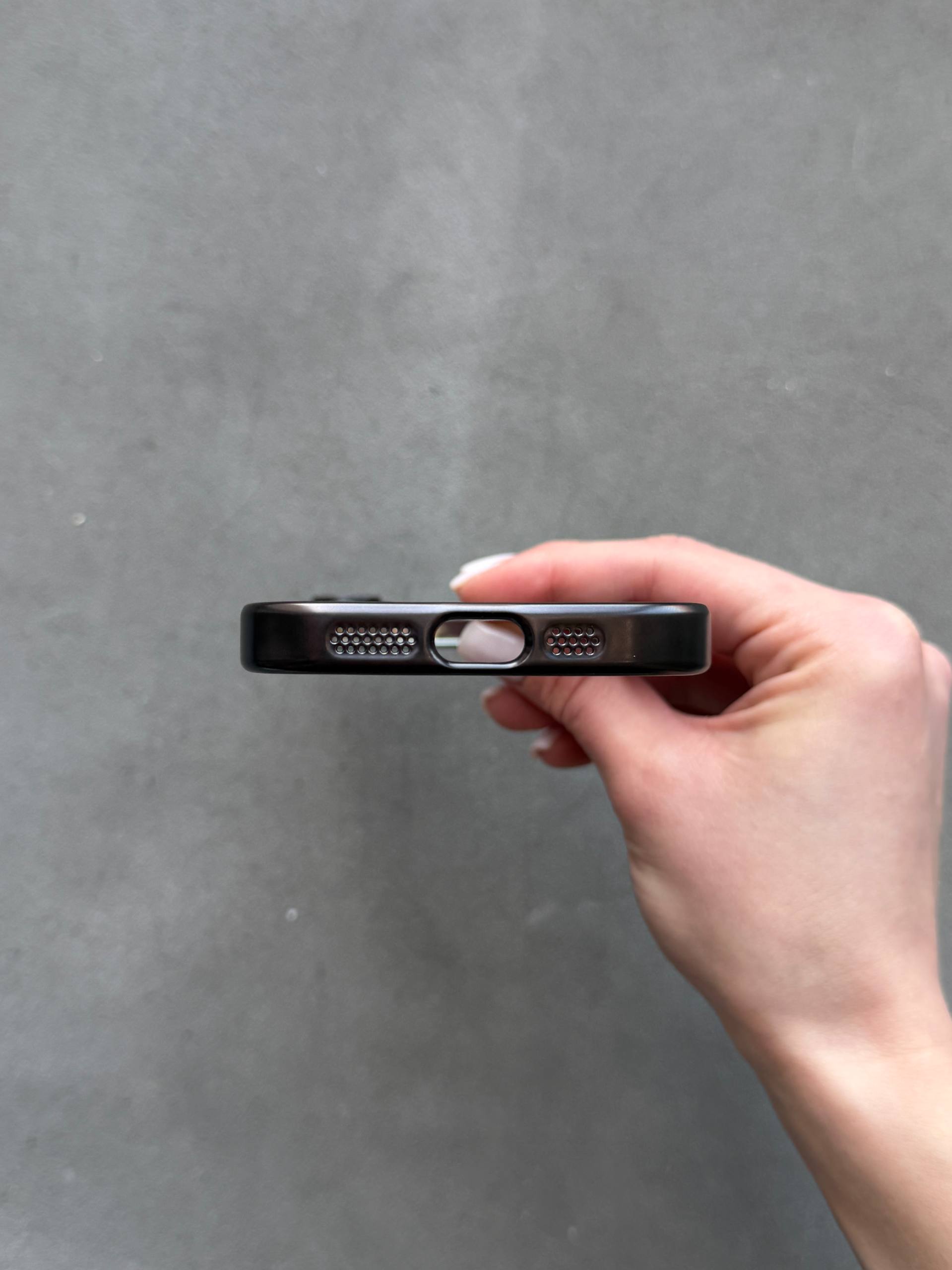 Чохол кольоровий Shining case з Magsafe на iPhone 17 Black