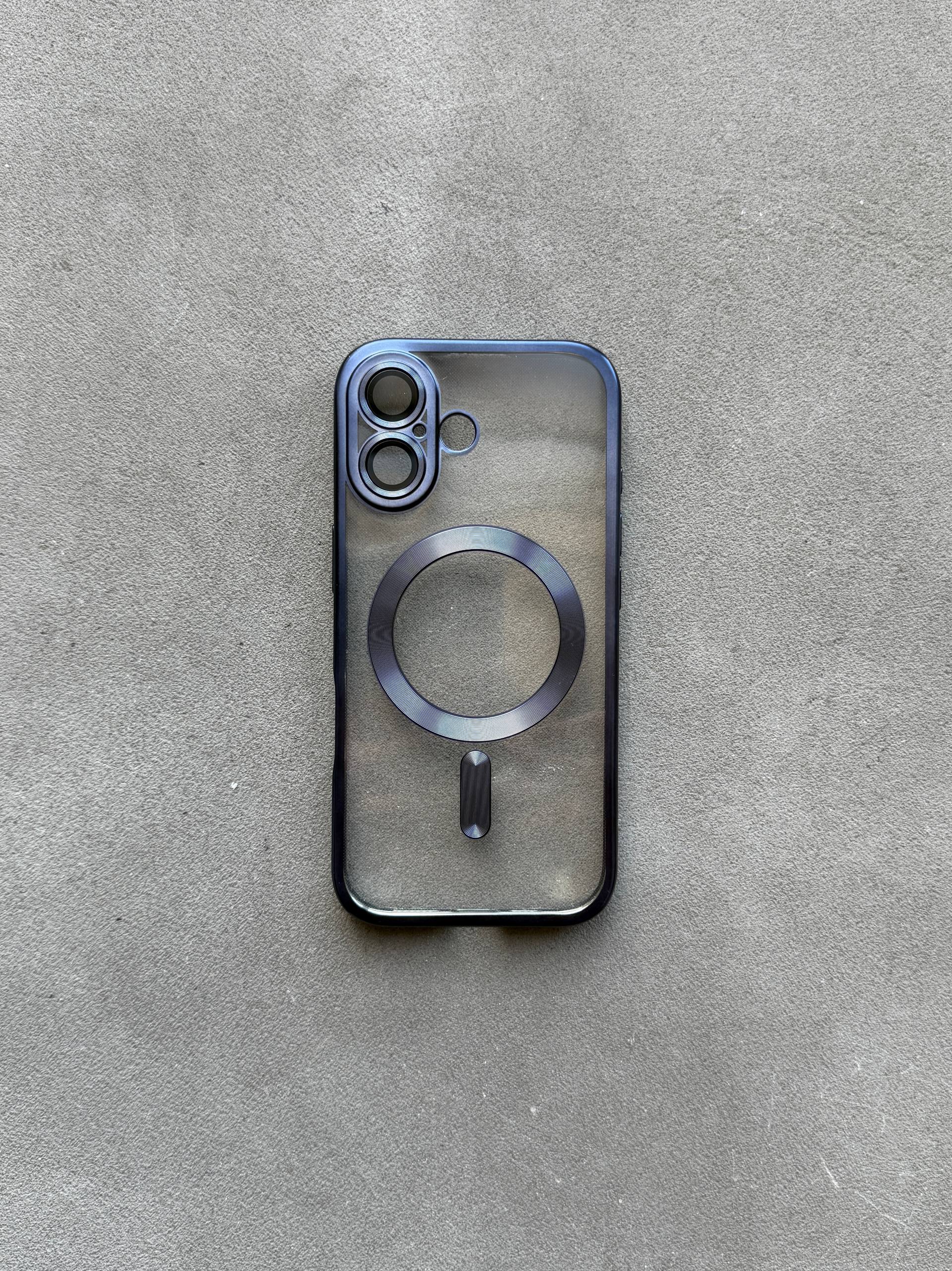 Чохол кольоровий Shining case з Magsafe на iPhone 17 Dark Blue