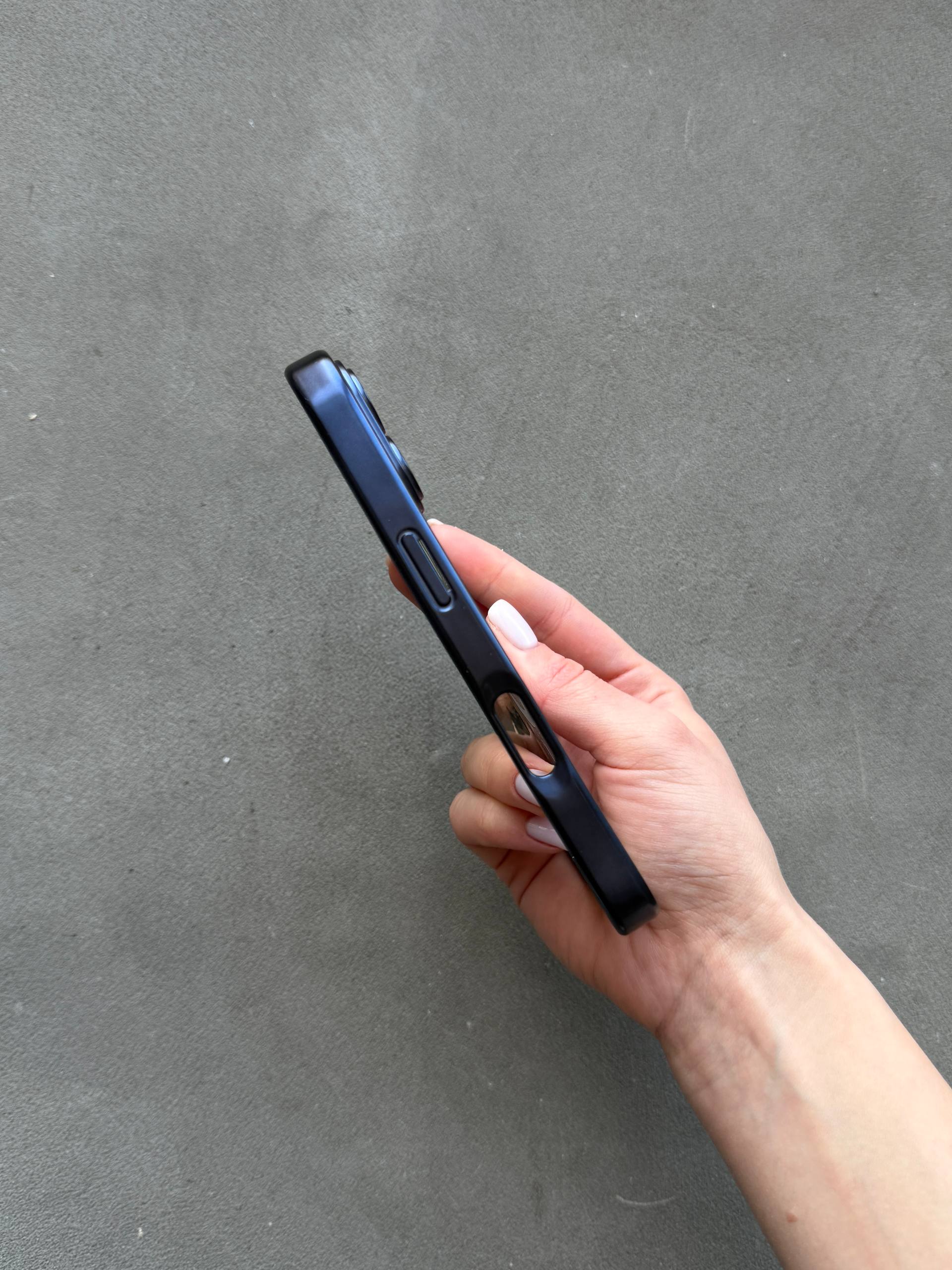 Чохол кольоровий Shining case з Magsafe на iPhone 17 Dark Blue