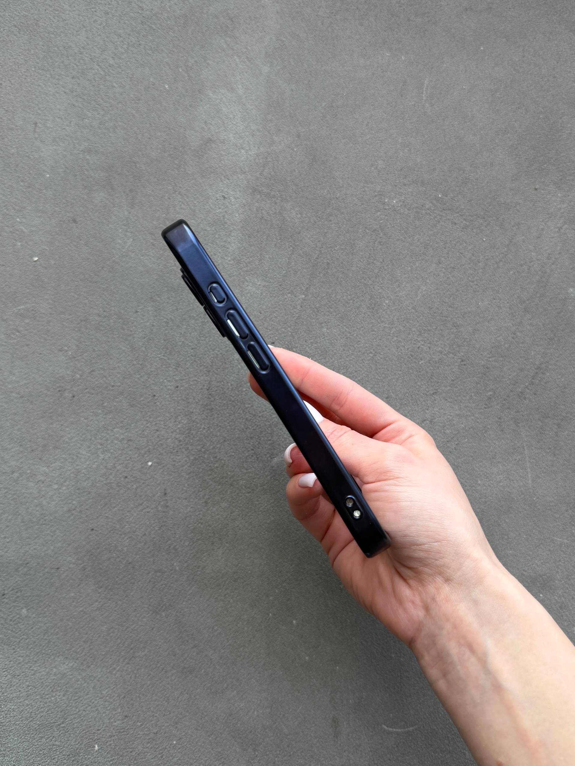 Чохол кольоровий Shining case з Magsafe на iPhone 17 Dark Blue