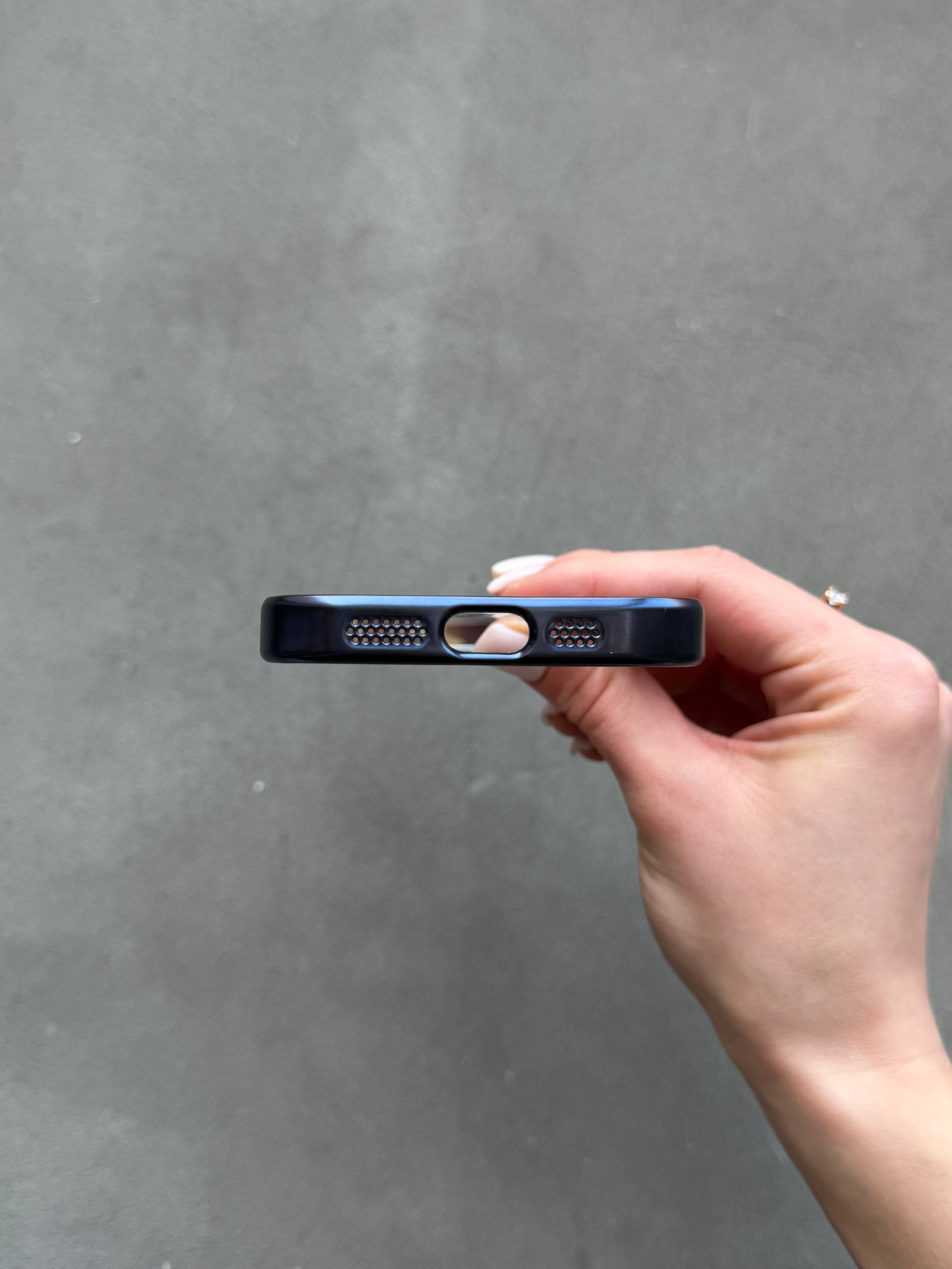 Чохол кольоровий Shining case з Magsafe на iPhone 17 Dark Blue