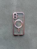 Чехол цветной Shining case с Magsafe на iPhone 17 Pink