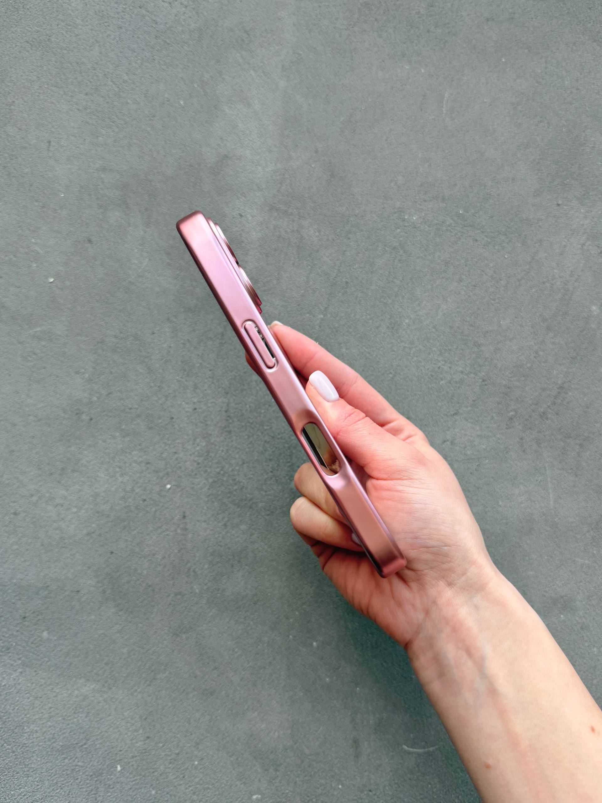 Чохол кольоровий Shining case з Magsafe на iPhone 17 Pink