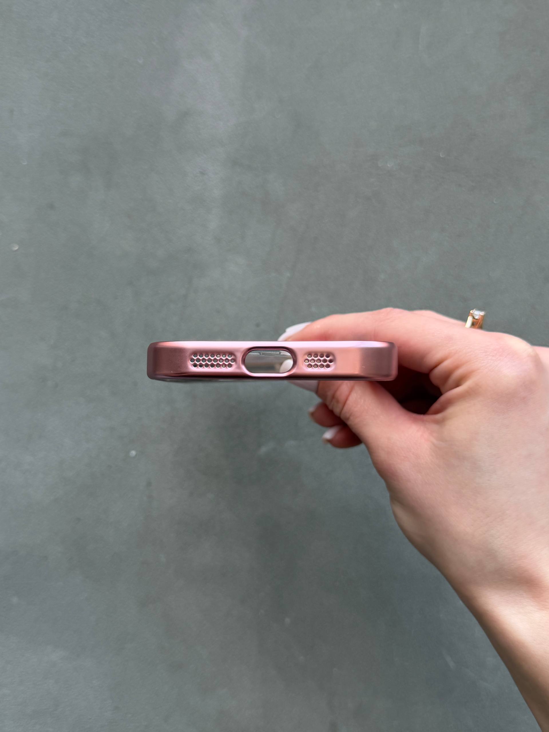 Чохол кольоровий Shining case з Magsafe на iPhone 17 Pink