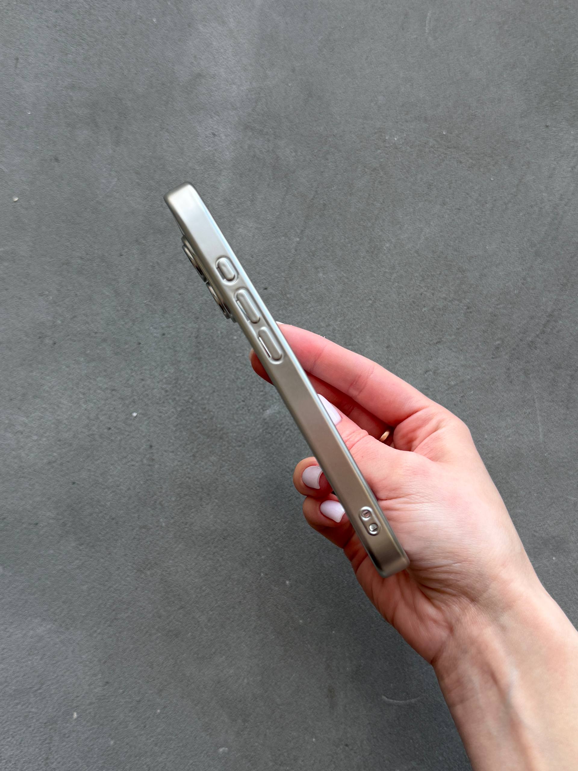 Чохол кольоровий Shining case з Magsafe на iPhone 17 Silver