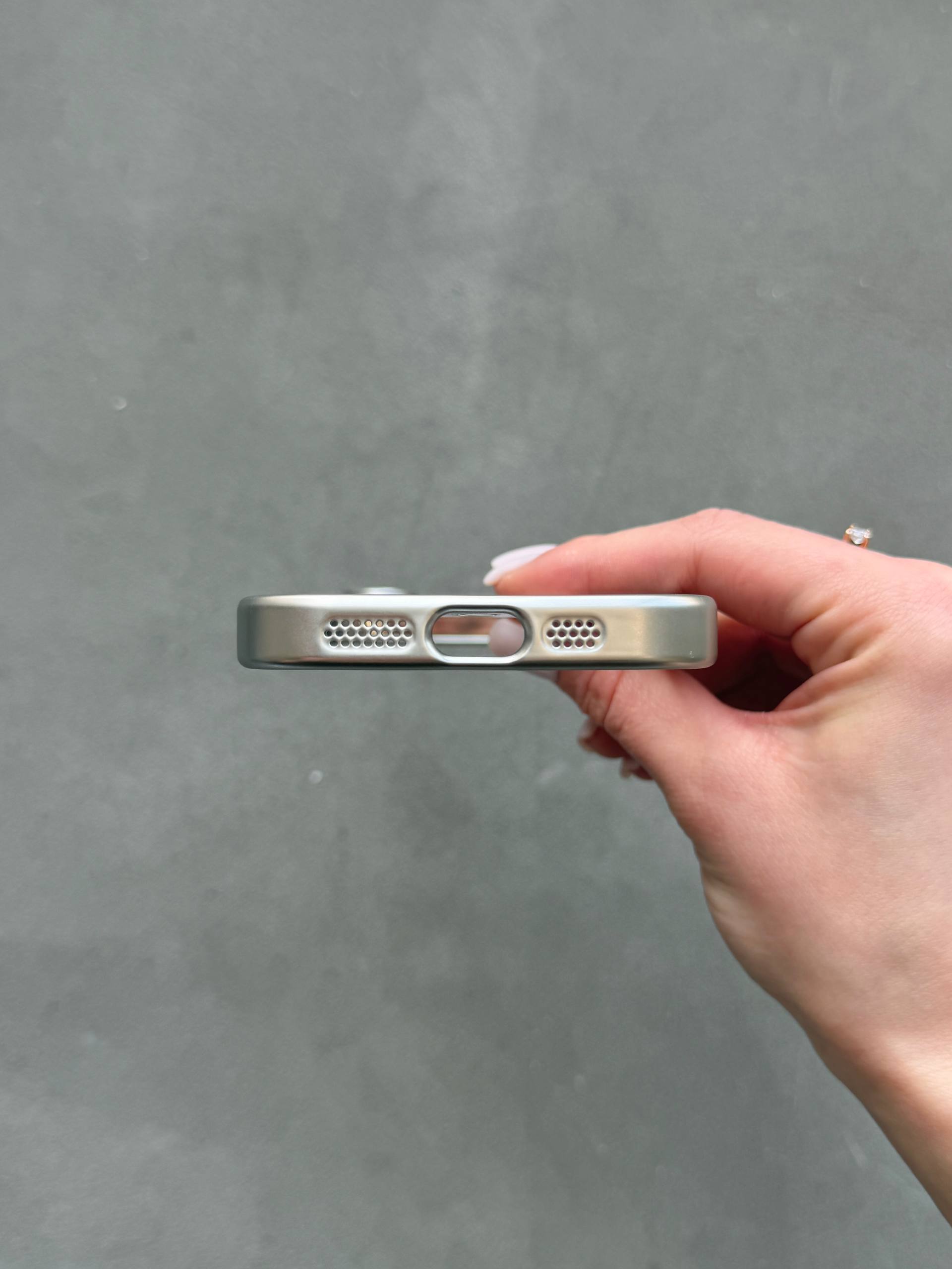 Чохол кольоровий Shining case з Magsafe на iPhone 17 Silver