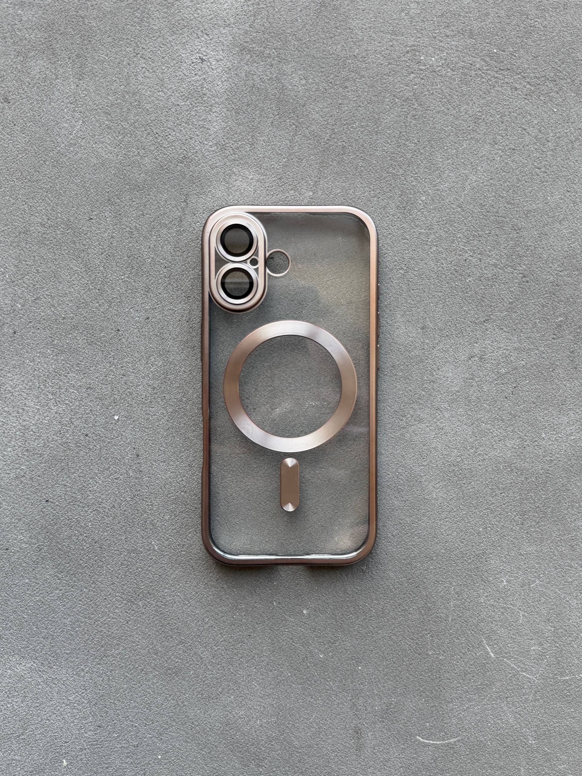 Чехол цветной Shining case с Magsafe на iPhone 17 Titan