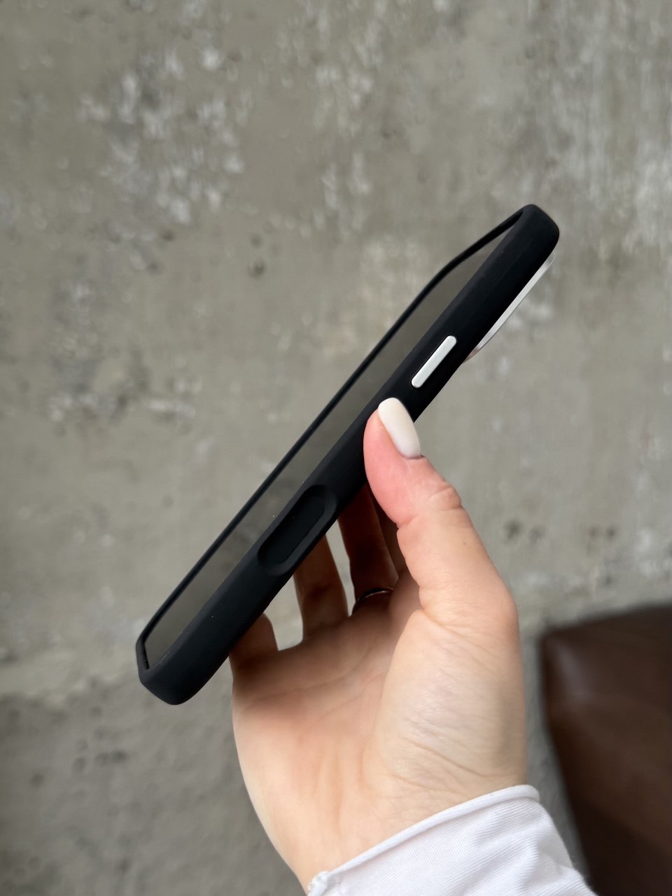 Чохол Flower Silicone Case з Magsafe на iPhone 15 Pro Max Black (04)