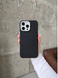 Чохол Flower Silicone Case з Magsafe на iPhone 16 Pro Black (04)