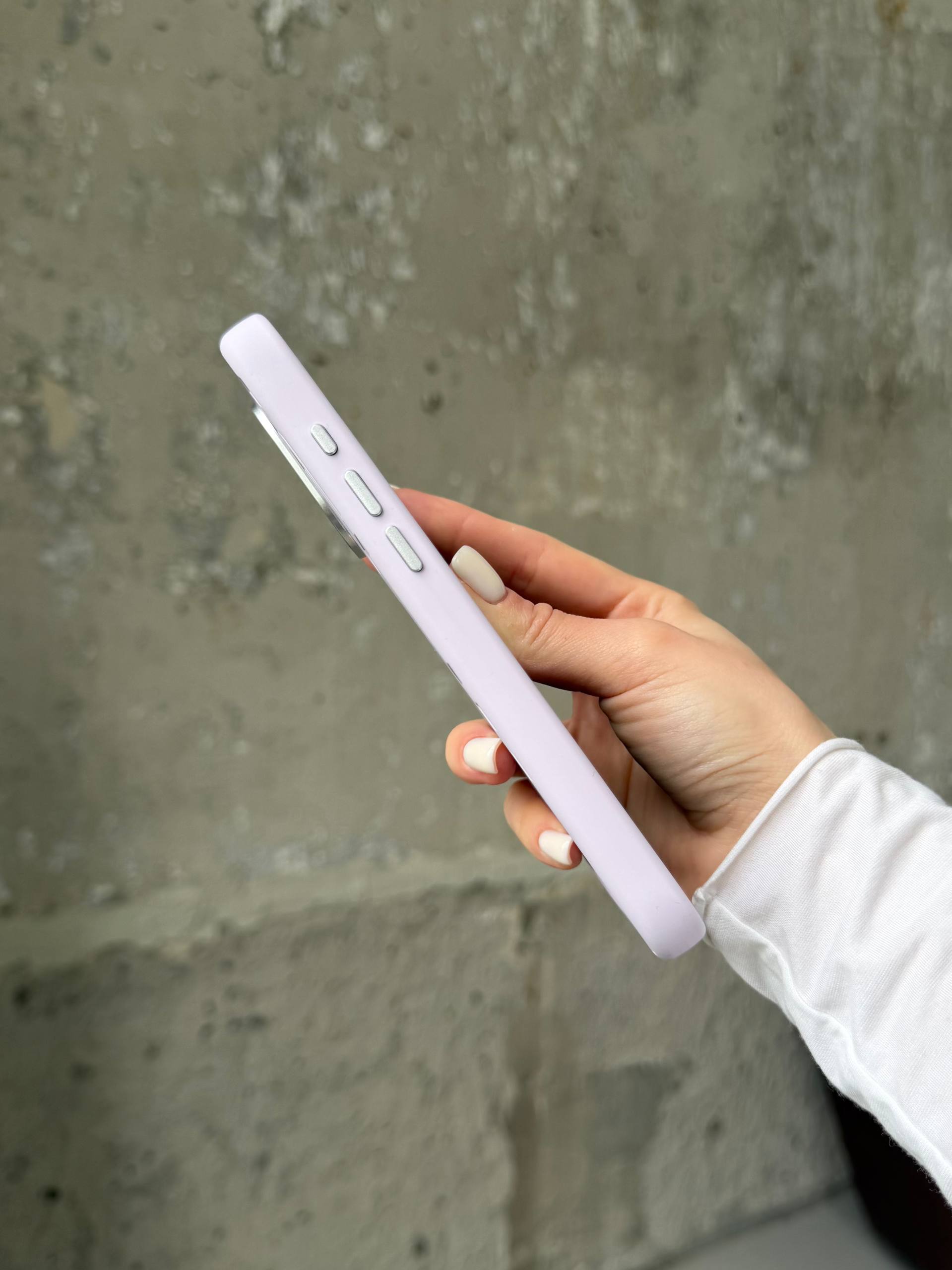 Чохол Flower Silicone Case з Magsafe на iPhone 16 Pro Light Purple (07)