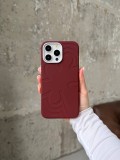 Чохол Flower Silicone Case з Magsafe на iPhone 16 Pro Burgundy (06)