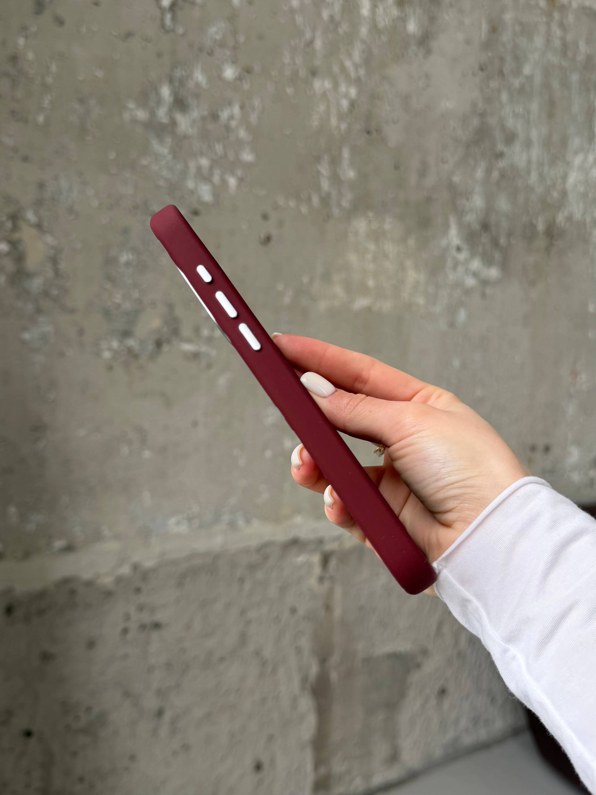 Чохол Flower Silicone Case з Magsafe на iPhone 16 Pro Burgundy (06)