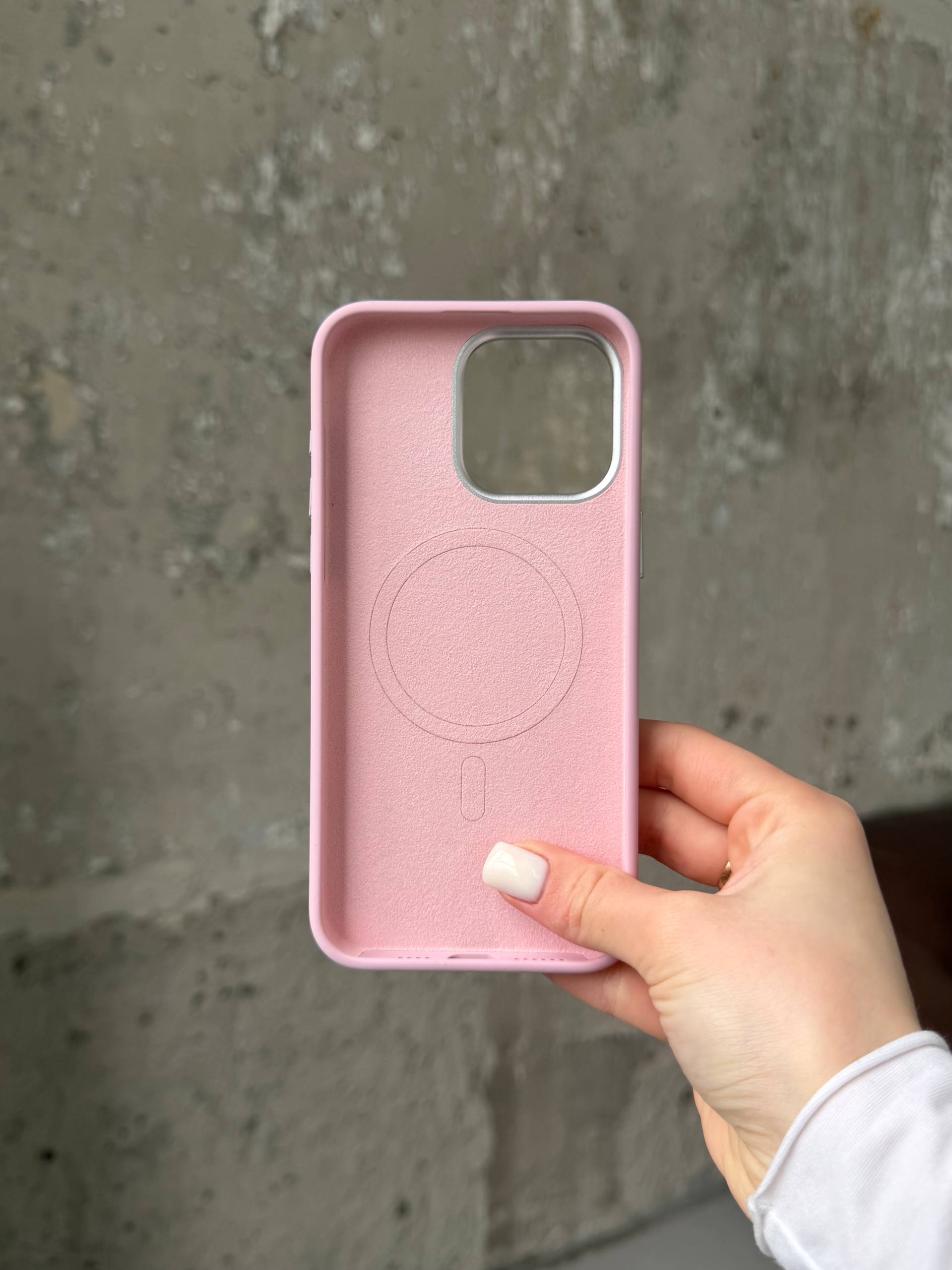 Чохол Flower Silicone Case з Magsafe на iPhone 16 Pro Pink (01)