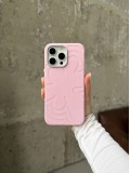 Чохол Flower Silicone Case з Magsafe на iPhone 16 Pro Pink (01)