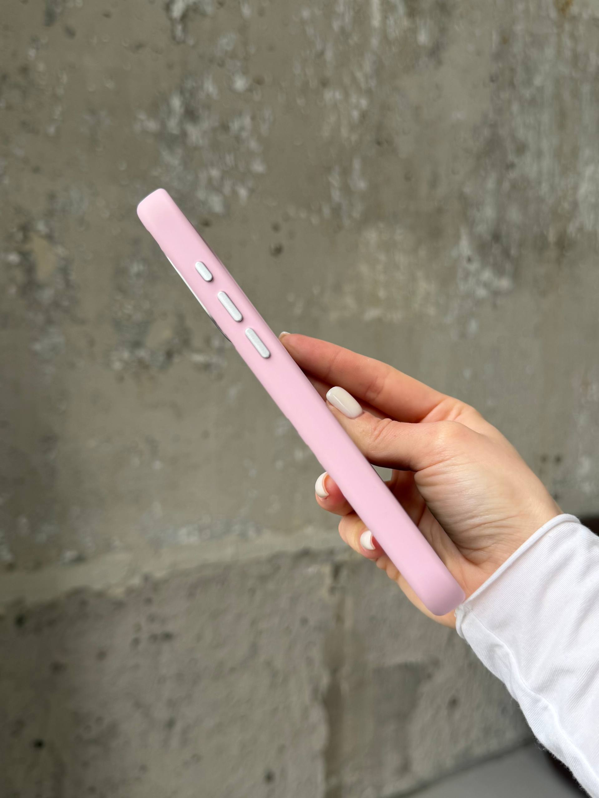 Чохол Flower Silicone Case з Magsafe на iPhone 16 Pro Pink (01)