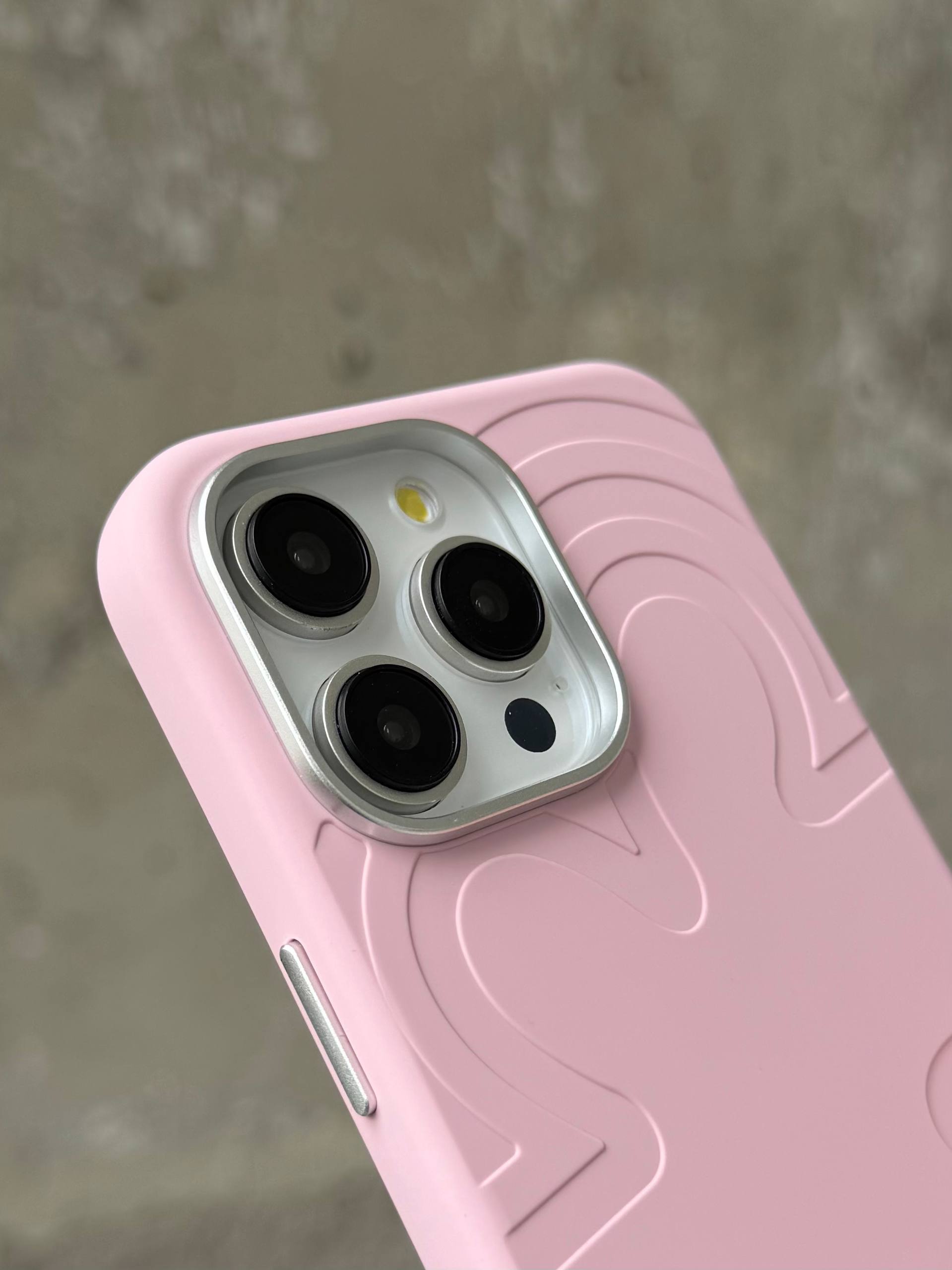 Чохол Flower Silicone Case з Magsafe на iPhone 16 Pro Pink (01)